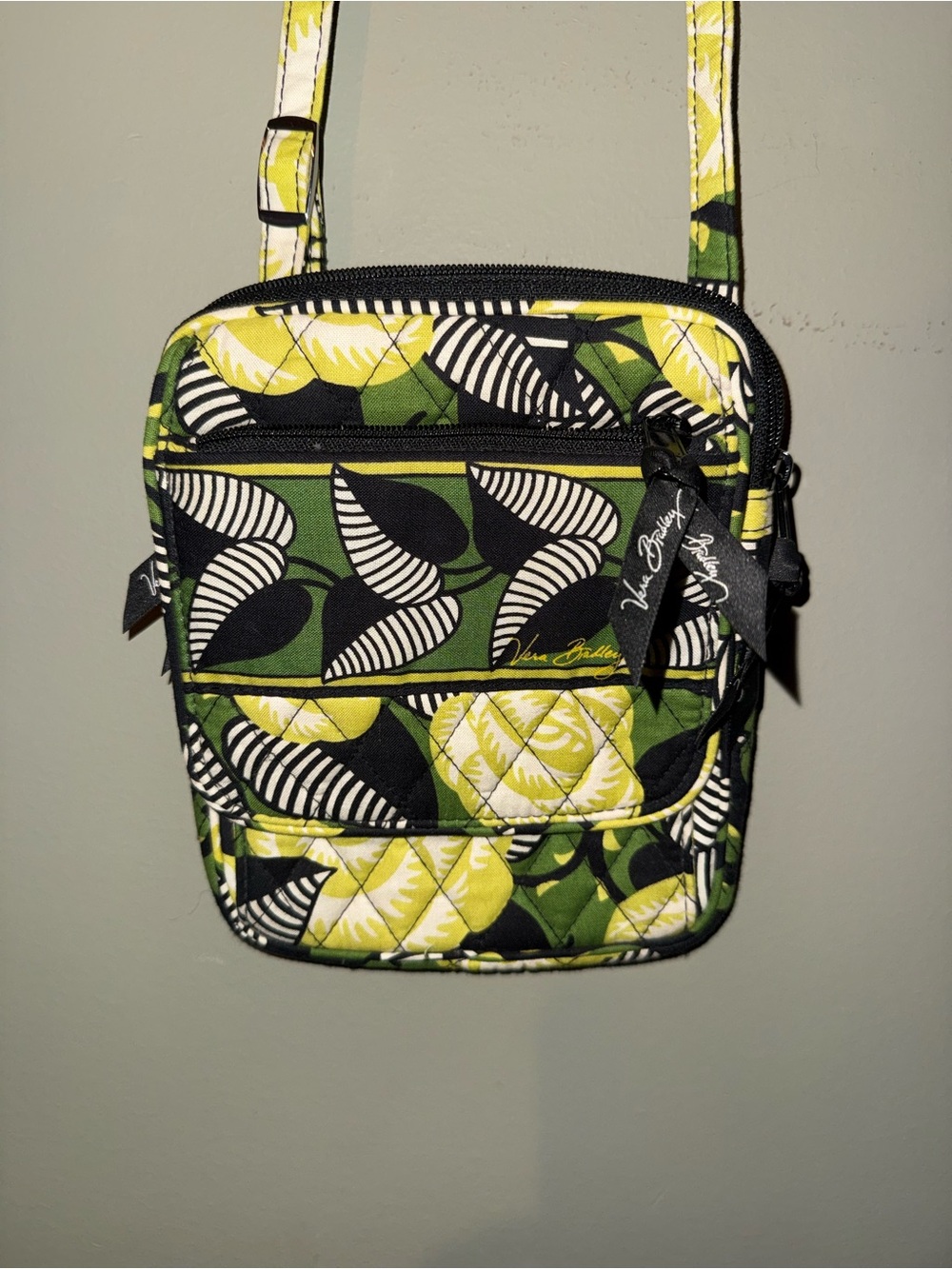 Vera Bradley La Neon Rose Quilted Crossbody